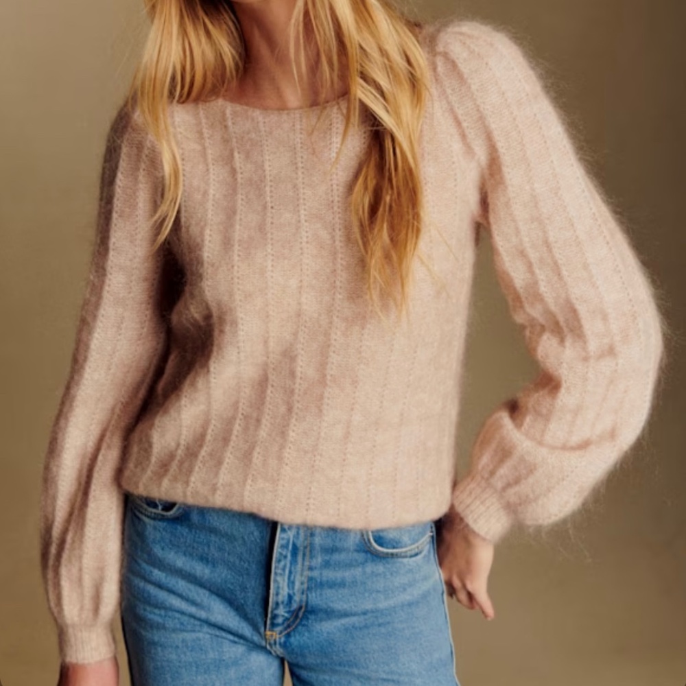 NWOT  ARETHA JUMPER in Mottled Beige Size Small